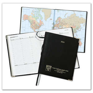 Custom Promotional Bach International Weekly Desk Calendar with Gold Corners - 2013