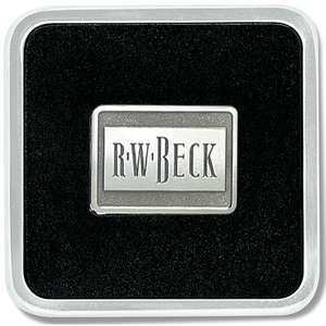 Zinc Square Coaster Weight Coasters with Custom Silver Medallion (RQC) 