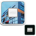 Promotional Coasters - Zinc Square Coaster Weight Coasters with Custom Silver Medallion (RQC)