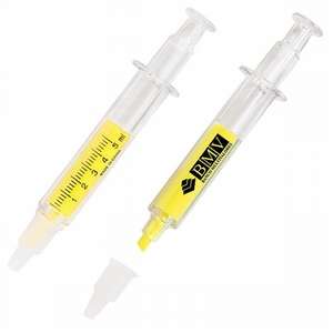 Custom Promotional Syringe Shaped Highlighter