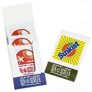 Custom Promotional SPF-30 Sunblock Pocket Pack