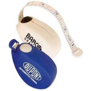 Custom Promotional Tear Drop Tape Measure with Release Button