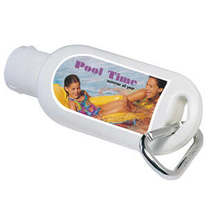 Custom Promotional SPF-30 Sport Sunblock with Carabiner, 1.5 oz.