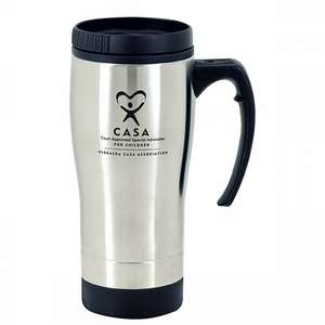 Custom Promotional 16 oz. Stainless Steel Commuter Mug
