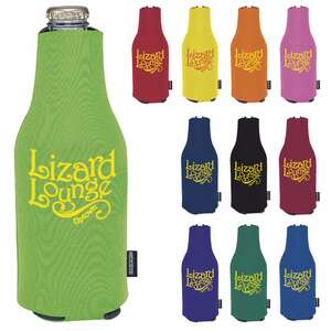 Custom Promotional Collapsible Zip-Up Bottle Koozie Kooler