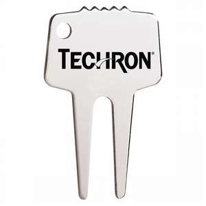 Custom Promotional Silver-Tone Classic Divot Repair Tool