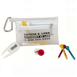 Custom Promotional Champion Golf Zipper Pack with 2-1/8" Tees