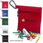 Imprinted Golf Ball & Tee Packs - Champion Golf Jumbo Zipper Pack