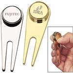 Promotional Green Repair Tools - Magnetic Divot Repair Tool with Ball Marker