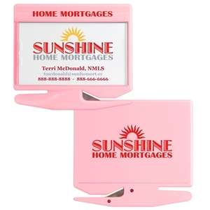 Custom Promotional Business Card Letter Opener with Staple Remover