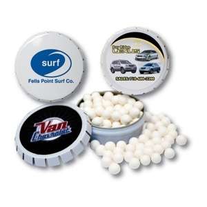 Custom Promotional Large Snap Top Tin - Filled with Corporate Color Jelly Beans