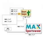 Custom Stickers - White Vinyl Decal w/ Permanent Adhesive - 1" x 2" (Indoor and Outdoor)