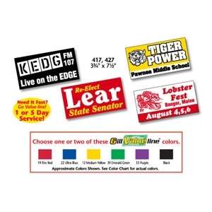 Custom Promotional Zip-Strip Value Removable Bumper Sticker 3-3/4" x 7-1/2"