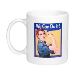 Full Color White Stoneware Mug