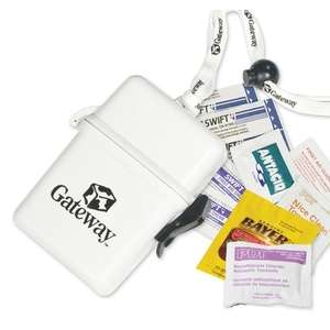 Deluxe First Aid Kit in a Plastic Container on Rope 