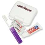 Personalized Personal Care Items - Dental Kit In A Plastic Pocket Tote
