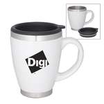 Personalized Bistro Coffee Mugs - The Collier 14 Oz Ceramic Coffee Mug