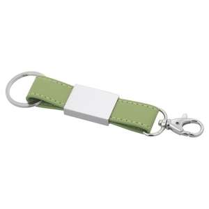 Leatherette Key Ring With Clasp