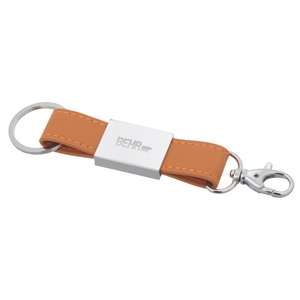 Leatherette Key Ring With Clasp