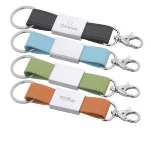 Leatherette Key Ring With Clasp