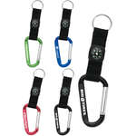 Wholesale Keychains & Key Tags - Carabiner Key Tag with Compass
