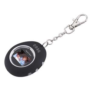 Oval Digital Photo Key Chain