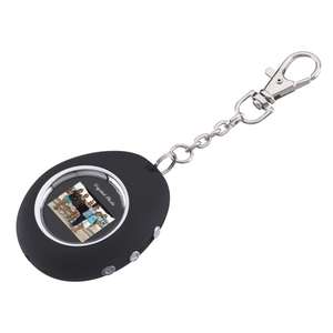 Oval Digital Photo Key Chain