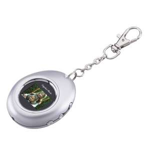 Oval Digital Photo Key Chain