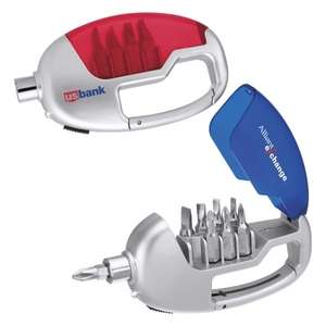 Carabiner/Screwdriver Set With Light
