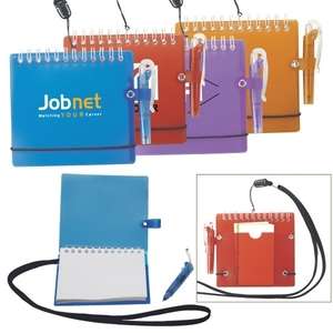 Custom Promotional Pocket Spiral Notebook-On-A-Rope
