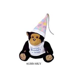 Custom Promotional Plush Monkey Beanie in Shirt