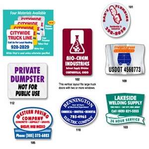 Custom Promotional Round Vinyl Truck Decal - 12" Diameter