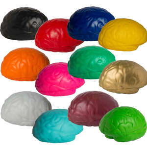 Custom Promotional Orange Brain Squeezie Stress Reliever