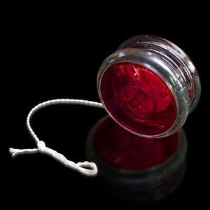 Custom Promotional Clear Yo-Yo with Red LED Lights