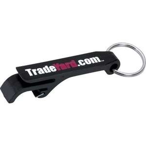 Plastic Mini Bottle Opener and Key Ring 