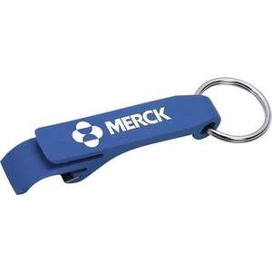 Plastic Mini Bottle Opener and Key Ring 