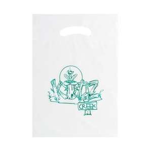 Biodegradable Fold Over Die Cut Bag - 9"W x 12"H x 3" Gusset 