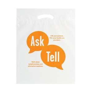 Biodegradable Fold Over Die Cut Bag - 12" x 16" x 3" 