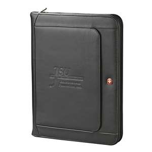 Custom Promotional Wenger Executive Leather Zippered Padfolio