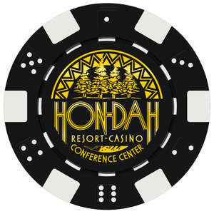 Custom Promotional Clay Poker Chip - Dice Style - 2 Sided