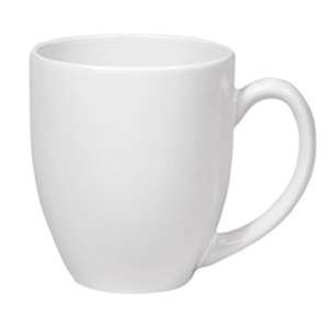 White Bistro Mug with Organic Polymer Imprint - 16 oz 