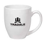 Promotional Bistro Coffee Mugs - White Bistro Mug with Organic Polymer Imprint - 16 oz