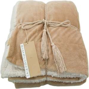 Microsherpa Luxury Fleece Blanket Camel