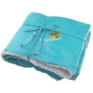 Custom Promotional Microsherpa Luxury Fleece Blanket