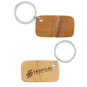 Custom Promotional Cadeau Bamboo Keychain