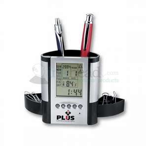 Custom Promotional Clock/Desk Organizer