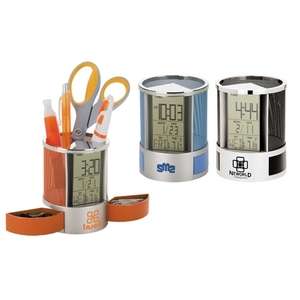 Impressa Desk Organizer/Clock 