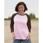 Personalized T-Shirts - Hanes Women's 3/4-Sleeve Raglan T-Shirt