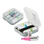 Logo Highlighters - 4-Piece Highlighter Set and Case