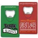 Imprinted Promotional Products - Eco Recycled Plastic Credit Card Bottle Opener